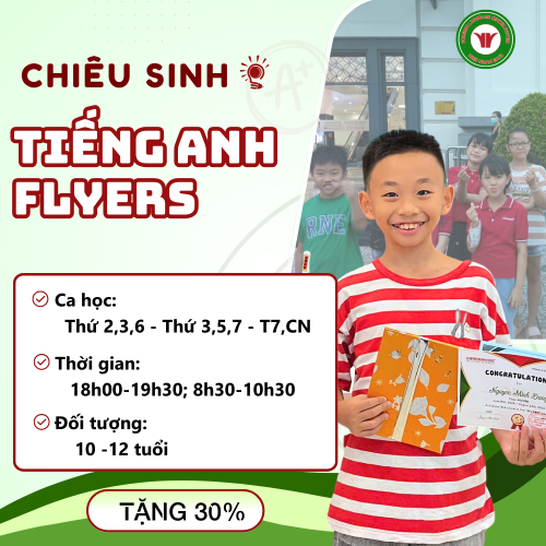 Chiêu Sinh Khóa Học Tiếng Anh FLYERS